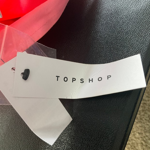 Topshop Top Womens Sz 0 Pink Long Sleeve Bow Neck Blouse Party Office Cocktail - Picture 4 of 10